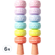 위드나 마카롱 형광펜 포장케이스 82-0035, 혼합색상, 6개