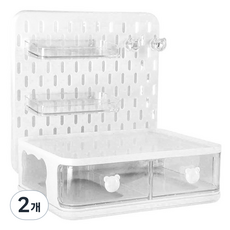 Miso-roun 洞洞板 辦公用品收納架, 2個, A款 白色