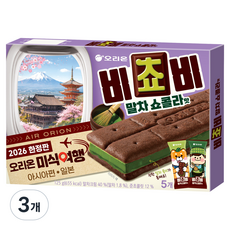오리온 비쵸비 말차쇼콜라맛 5p, 3개, 125g 3개, 125g