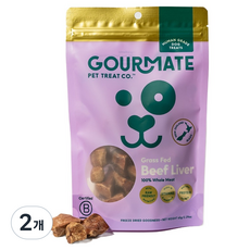 고메이트 강아지 뉴질랜드 동결건조 간식, 2개, 65g, 목초소간