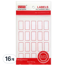 Bluemato 方形標籤貼紙 2, 紅色, 16個