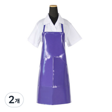 A&G 雙面塗層防水口袋圍裙 小, 紫色, 2個