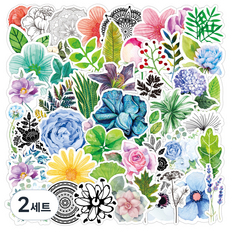 정월나나 노트북 캐리어 DIY 캠핑 데코 스티커 50종 세트, 스타일 05, 2세트