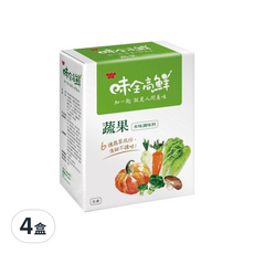 味全 高鮮蔬果本味調味料, 6種蔬菜成份, 清甜不搶味, 320g, 4盒