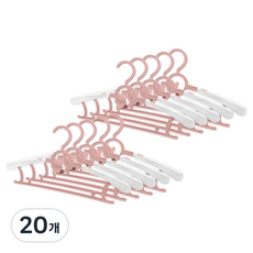 World Clean 長度可調迷你衣架, 粉紅色, 20個