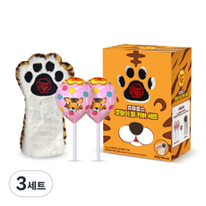 츄파춥스 호랑이발 커버 세트, 3세트, 110g