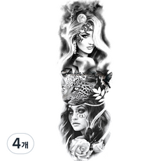 ANSWERFIT 全臂紋身貼紙 TQB-57, 單一顏色, 4個