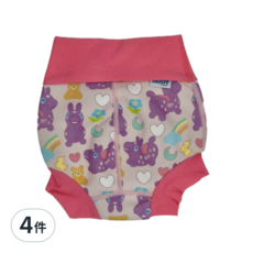 Splash About Happy Nappy 全新3D 游泳尿布褲 Rody跳跳馬 粉紅樂園, XL, 4件