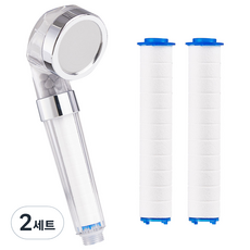 켄타 수압상승 필터샤워기 + 마이크로필터 2p 세트, 2세트, 혼합색상