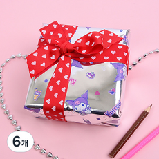 좋은기븐 산리오 쿠로미 메탈포장지 37.5cm X 12m, 실버, 6개