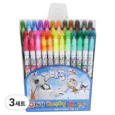 DONG-A 男童用貝肯熊香味簽字筆, 24色, 3套