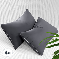 달잠 빨아쓰는 알러지케어 마이크로화이바 베개솜 2p, 차콜, 4개