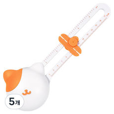 모던앳 고양이 원형 동그라미 자르기 컴퍼스 커터칼, 혼합색상, 5개