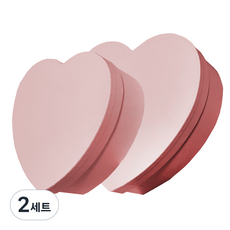 微笑愛心盒2件組, 粉紅色, 2套