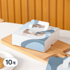 E Home Baking 手提 sleeve 方形盒 4格, 10個, 淺藍色