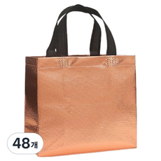 마켓감성 골드앤실버 부직포가방 중형, 로즈골드, 48개