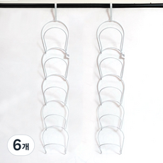 마켓플랜 슬림 와이어 모자 보관용 행거, 화이트, 6개