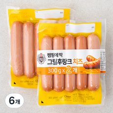 백설 캠핑에 딱 그릴 후랑크 치즈맛, 300g, 6개
