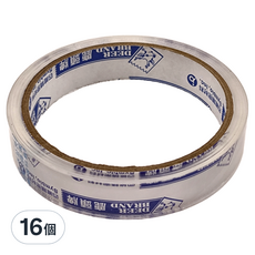 DEER BRAND 鹿頭牌 文具膠帶，透光度極佳，黏性強不易斷裂，高品質材料, 透明, 16個