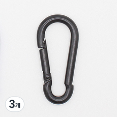 登山扣連接環, 黑色, 3個