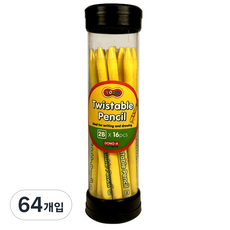 토루 샤프식연필 2mm 2B, 혼합 색상, 64개