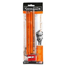 GENERAL'S 將軍牌 炭精筆 附削筆器 1組, 橘色, 4支