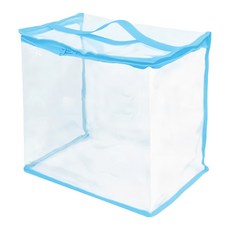 葉子小舖 PVC防水防塵透明收納袋 雙拉鍊大開口 耐用提把 大容量, 30 x 20 x 30cm, 1個