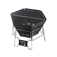 CAPTAIN STAG 鹿牌 黑鹿六角焚火台M 30 x 26.5 x22cm 1.8kg, 六角 黑色, 1個