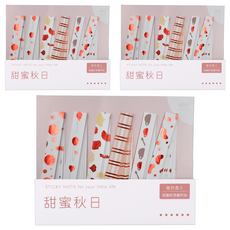 CARD LOVER 信的戀人 和紙便利貼 甜蜜秋日, 60張, 3組