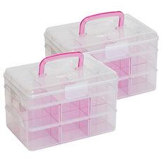 JUSKU 佳斯捷 三層收納箱, 顏色隨機, 2個