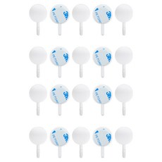 World Clean 馬卡龍黏貼式掛鉤, 白色, 20個