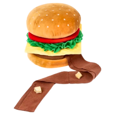 POOZPET 藏食玩具 芝芝牛牛堡 起司漢堡 Snuffle Toy 適用於狗和貓, 140 x 140 x 140mm, 1個