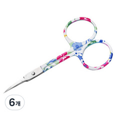 미성메탈 핸들인쇄스텐큐티클가위, 혼합 색상, 6개