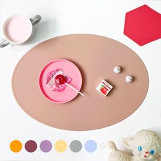 ade.l 橢圓矽膠桌墊 2入, Brick Red, 383*269mm