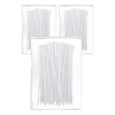 超強力束線帶 200入, 白色, 3個