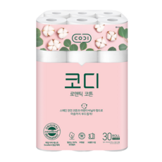 CODI 三層捲筒衛生紙 30捲 100% 天然紙漿, 27m, 1袋