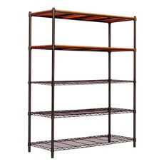 dayneeds 日需百備 松木烤漆架, 黑框 + 柚木, 5層