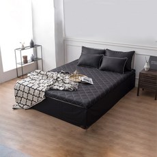 아지오텍스 서포트슬립 메모리폼 토퍼 매트리스, 블랙, 5cm