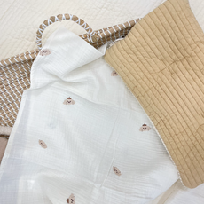 바미블랑 유아용 반전매력 낮은베개 + 블랭킷 세트, 옐로우(낮은베개), 아티스트멍(블랭킷)