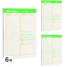 Bfancy Highlight 每日便條紙 M, 螢光, 6個, 60入