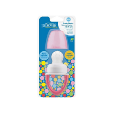 DrBrown's 美國布朗博士 Fresh Firsts 水果副食品咬咬棒, 100%矽膠材質, 粉色, 1個