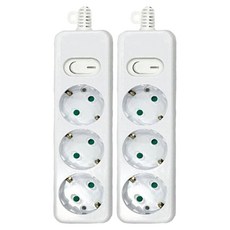 DaJOa 安全開關3孔延長線, 2個, 單一顏色, 5m