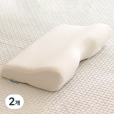 RERAX 記憶棉枕頭 硬式, 象牙白, 2個