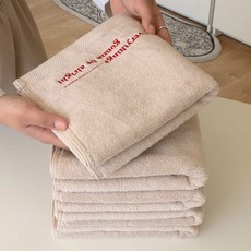 SOFT TOUCH Lettering飯店毛巾 150g 30支棉紗, 5個, 米色