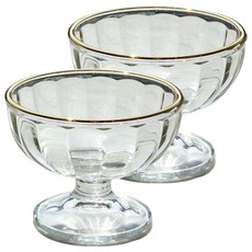 Ocean Glass 真金冰淇淋碗 205毫升, 2入, 透明