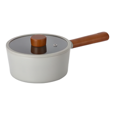 NEOFLAM 台灣公司貨 FIKA 2.0系列 電磁爐適用 陶瓷塗層鑄造單柄湯鍋, 18cm, 暗夜灰, 1個