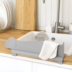 Ju and Ji 矽膠水槽擋水板, 1個, 小狗灰色