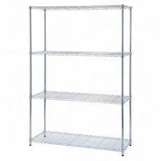 USEFUL DESIGN 悠室屋 波浪架 XL 120 x 45 x 180cm 收納置物架, 4層, 銀色