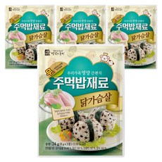 맛있는풍경 주먹밥재료 닭가슴살 3p, 24g, 4개