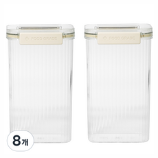 키볼리 클리어 투명 밀폐용기 세트, 8개, 1800ml